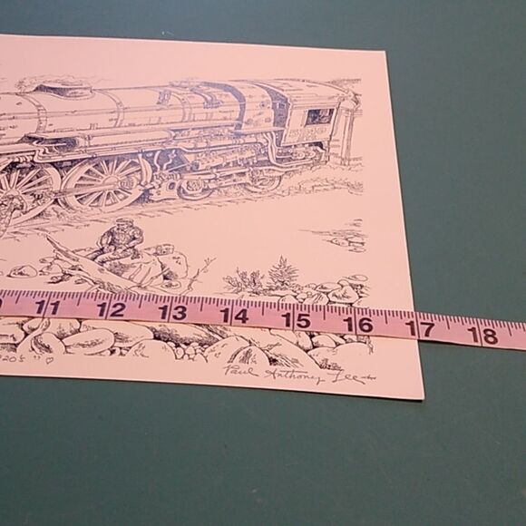 Paul Anthony Lee Vintage Train Art Print "The Great Hudson New York Central 1920 - Picture 9 of 14